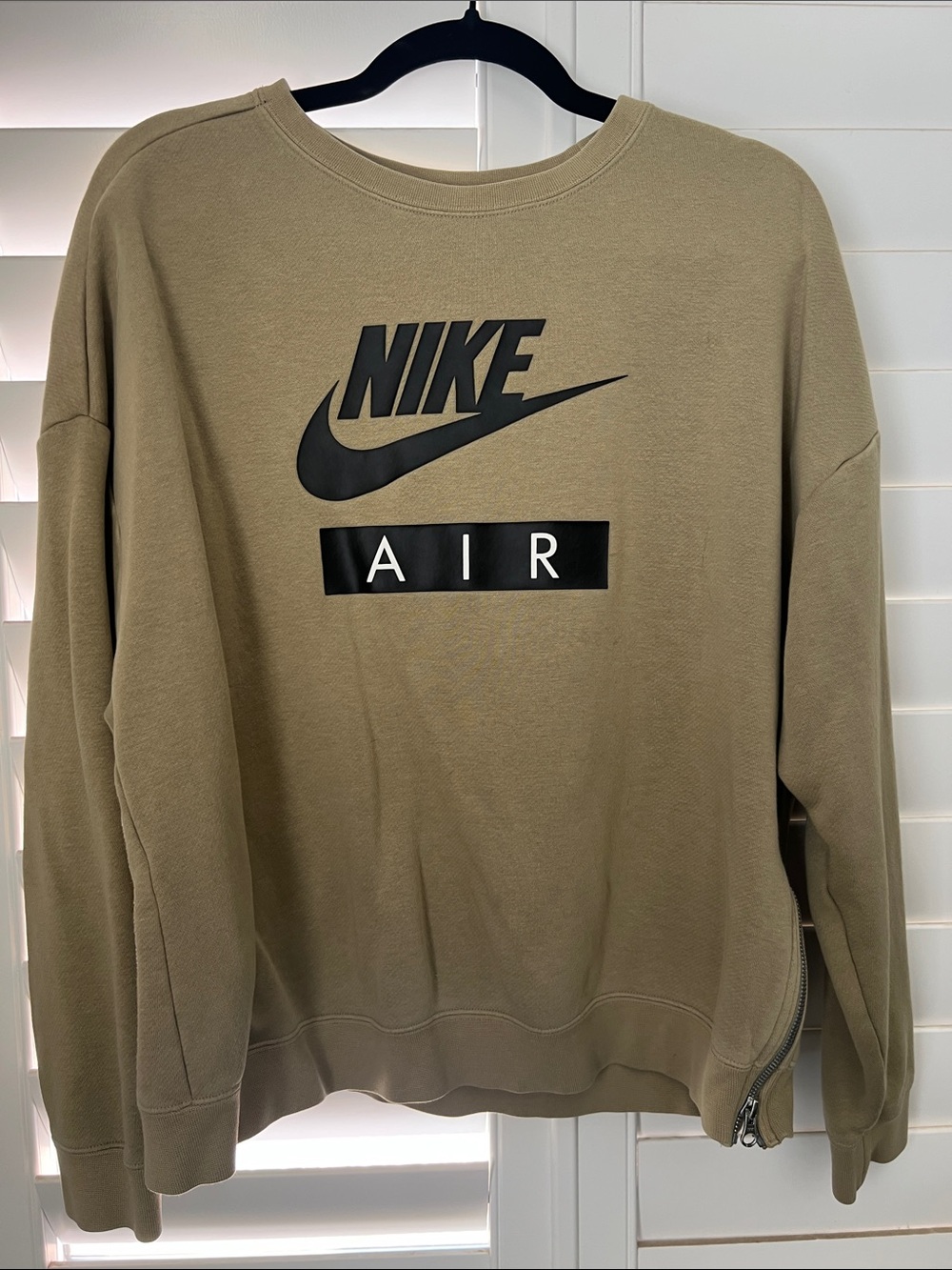 Nike crewneck zippered sweatshirt